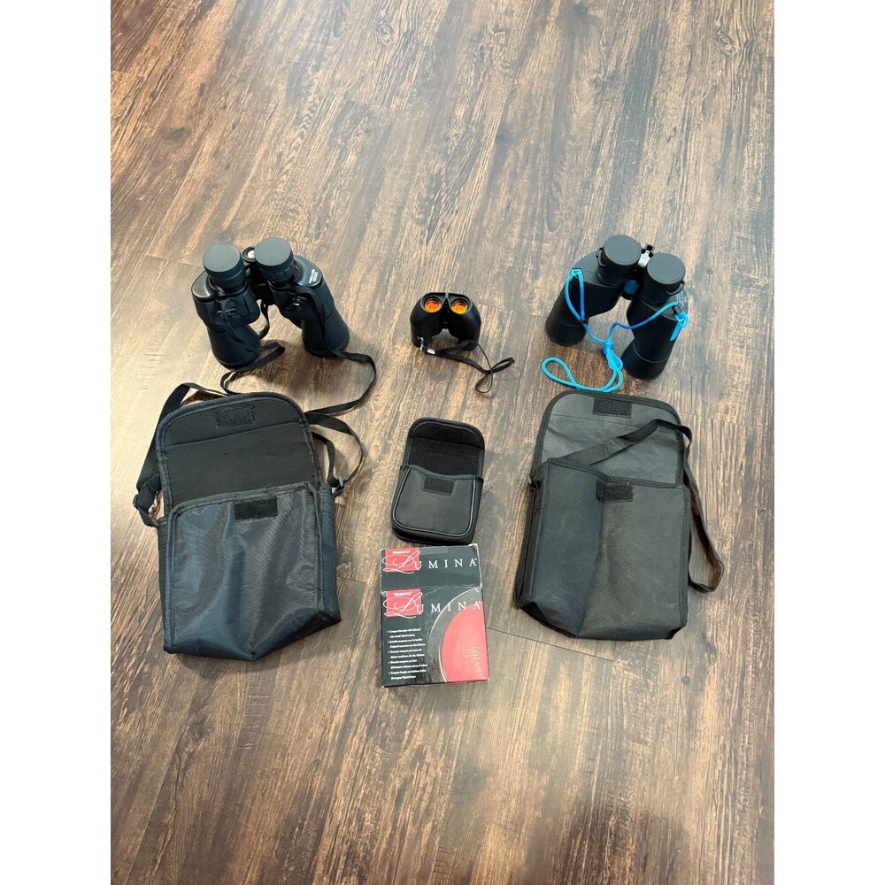 Lot Binoculars 3: Tasco Lumina 9x21, Field8.2* BAK-4 Prism, Coated Optics 7x50